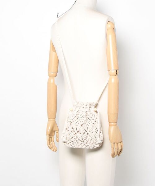 CIAOPANIC（チャオパニック）の「アミナリミニショルダーバッグ/巾着バッグ（ショルダーバッグ・レディース・ホワイト/キャメル・FREE）」の5枚目の写真