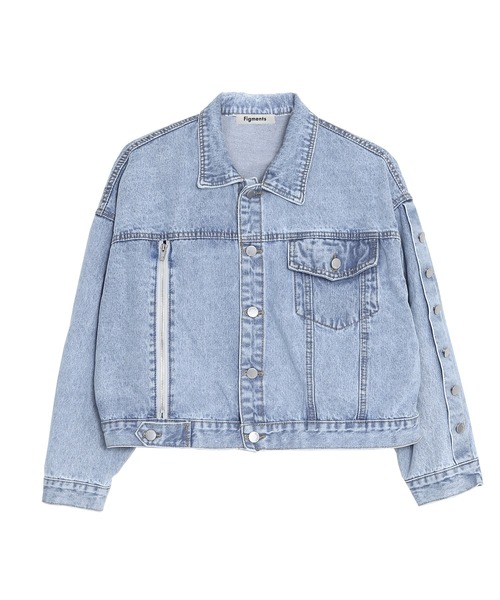 Figments（フィグメンツ）の「再構築デニムジャケット（デニムジャケット・レディース・ライトインディゴブルー・FREE）」の4枚目の写真