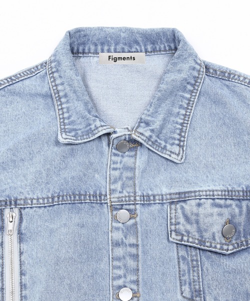 Figments（フィグメンツ）の「再構築デニムジャケット（デニムジャケット・レディース・ライトインディゴブルー・FREE）」の15枚目の写真