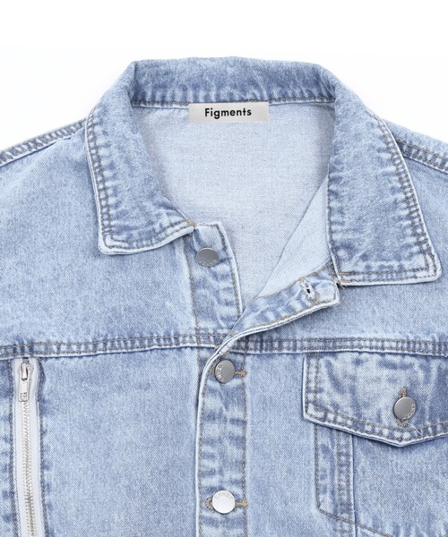 Figments（フィグメンツ）の「再構築デニムジャケット（デニムジャケット・レディース・ライトインディゴブルー・FREE）」の14枚目の写真