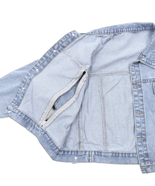 Figments（フィグメンツ）の「再構築デニムジャケット（デニムジャケット・レディース・ライトインディゴブルー・FREE）」の5枚目の写真