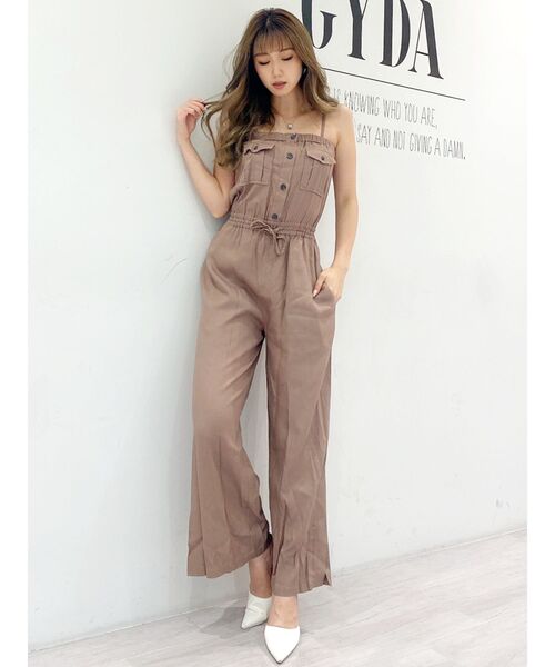 GYDA(ジェイダ)の「サファリベアトップロンパース(つなぎ/オールインワン・レディース・ブラック/ベージュ・FREE)」の19枚目の写真