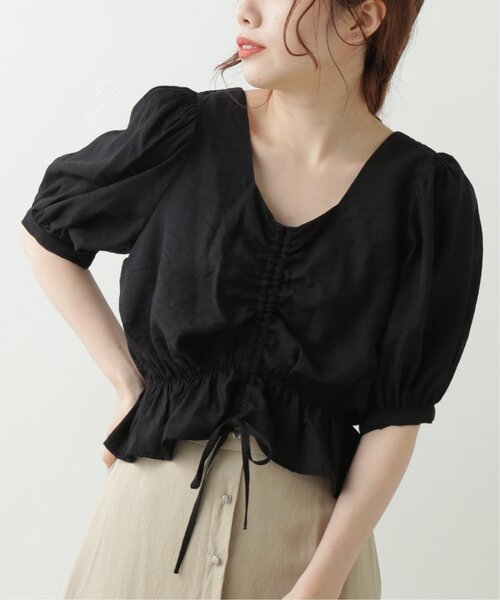 RAY CASSIN(レイカズン)の「パフスリーブチロルブラウス(シャツ/ブラウス・レディース・ブラック/オフホワイト/マスタード・FREE)」の3枚目の写真