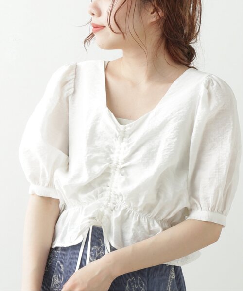 RAY CASSIN(レイカズン)の「パフスリーブチロルブラウス(シャツ/ブラウス・レディース・ブラック/オフホワイト/マスタード・FREE)」の14枚目の写真