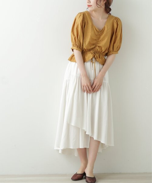 RAY CASSIN(レイカズン)の「パフスリーブチロルブラウス(シャツ/ブラウス・レディース・ブラック/オフホワイト/マスタード・FREE)」の21枚目の写真