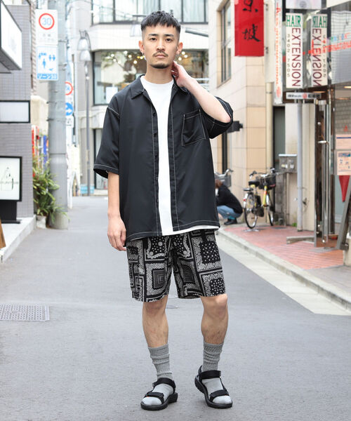 BEAMS（ビームス）の「BEAMS / ステッチ イージー シャツ（シャツ/ブラウス・メンズ・グレー/ブラック/ベージュ/ネイビー・LARGE/SMALL/MEDIUM/X-LARGE）」の6枚目の写真