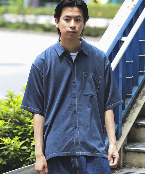 BEAMS（ビームス）の「BEAMS / ステッチ イージー シャツ（シャツ/ブラウス・メンズ・グレー/ブラック/ベージュ/ネイビー・LARGE/SMALL/MEDIUM/X-LARGE）」の12枚目の写真