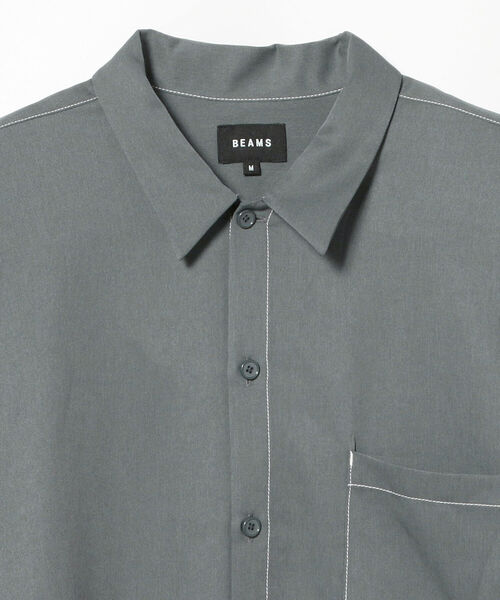 BEAMS（ビームス）の「BEAMS / ステッチ イージー シャツ（シャツ/ブラウス・メンズ・グレー/ブラック/ベージュ/ネイビー・LARGE/SMALL/MEDIUM/X-LARGE）」の20枚目の写真