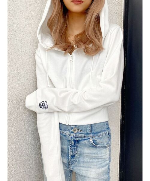 GYDA（ジェイダ）の「【WEB限定】GOGO SHAWTY ショートパーカー（パーカー・レディース・ブラック/グレー/オフホワイト・FREE）」の16枚目の写真