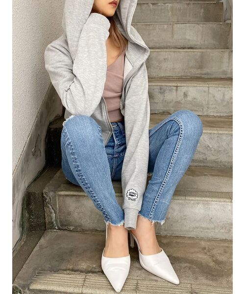 GYDA（ジェイダ）の「【WEB限定】GOGO SHAWTY ショートパーカー（パーカー・レディース・ブラック/グレー/オフホワイト・FREE）」の20枚目の写真