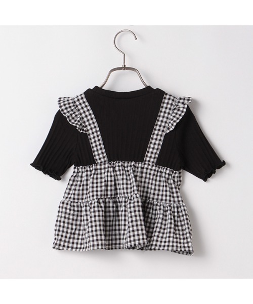 b・ROOM（ビールーム）の「【プチプラ】ビスチェレイヤード風半袖トップス（Tシャツ/カットソー・キッズ・ベージュ/ミント/ブラック・110cm/130cm/100cm/120cm/140cm）」の14枚目の写真