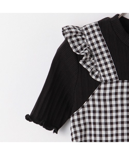 b・ROOM（ビールーム）の「【プチプラ】ビスチェレイヤード風半袖トップス（Tシャツ/カットソー・キッズ・ベージュ/ミント/ブラック・110cm/130cm/100cm/120cm/140cm）」の10枚目の写真