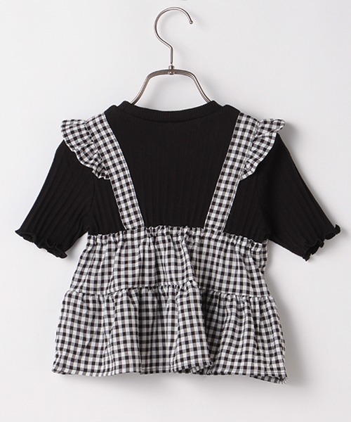 b・ROOM（ビールーム）の「【プチプラ】ビスチェレイヤード風半袖トップス（Tシャツ/カットソー・キッズ・ベージュ/ミント/ブラック・110cm/130cm/100cm/120cm/140cm）」の19枚目の写真