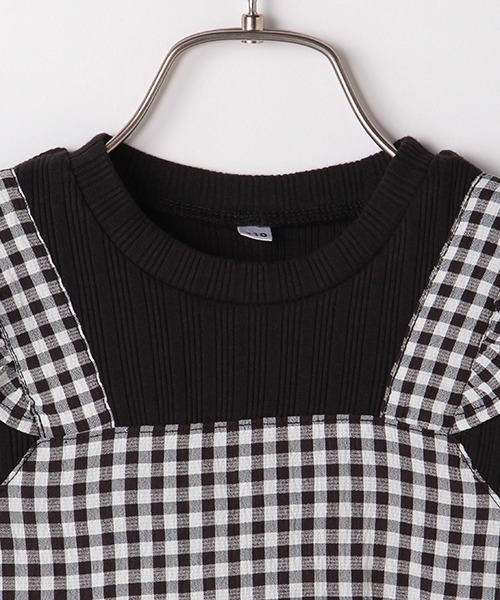 b・ROOM（ビールーム）の「【プチプラ】ビスチェレイヤード風半袖トップス（Tシャツ/カットソー・キッズ・ベージュ/ミント/ブラック・110cm/130cm/100cm/120cm/140cm）」の20枚目の写真