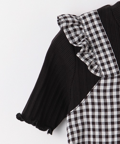 b・ROOM（ビールーム）の「【プチプラ】ビスチェレイヤード風半袖トップス（Tシャツ/カットソー・キッズ・ベージュ/ミント/ブラック・110cm/130cm/100cm/120cm/140cm）」の21枚目の写真