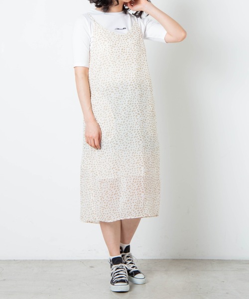 WEGO（ウィゴー）の「WEGO/【2点セット】ロゴTシャツセットキャミワンピース（ワンピース・レディース・マルチ/アニマル・FREE）」の10枚目の写真