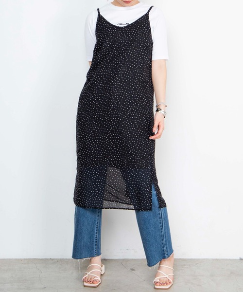 ロゴtシャツセットキャミワンピース ワンピース Wego ウィゴー のファッション Wego セール ワンピース ドレス ワンピース 2点セット