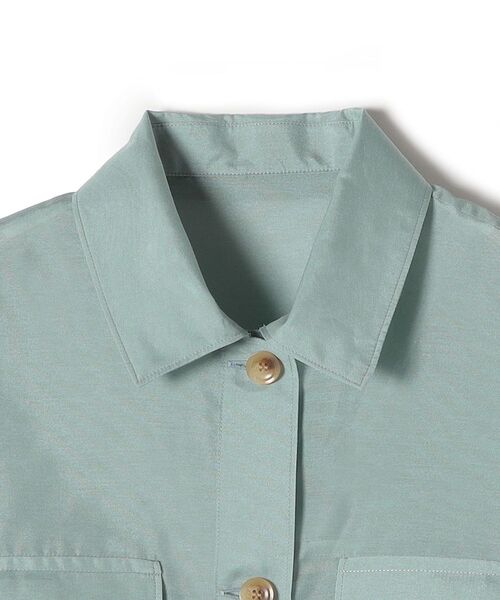 SHIPS（シップス）の「ダブルポケットシアーショートシャツ（シャツ/ブラウス・レディース・ライトブルー/オレンジ/ブラック・ONE SIZE）」の9枚目の写真