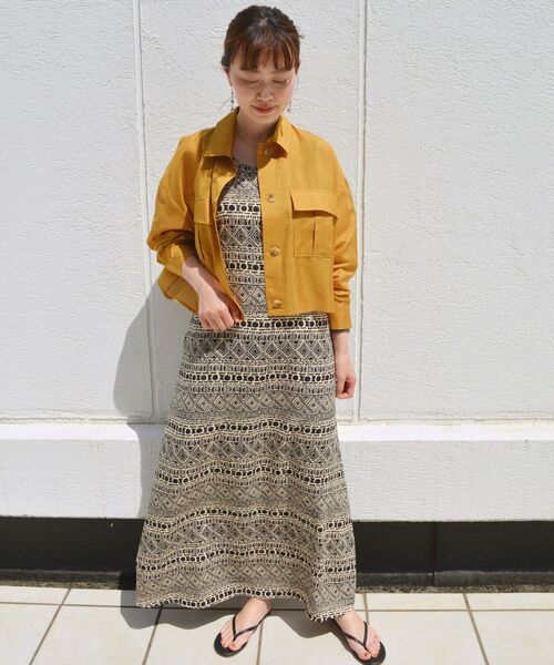 SHIPS（シップス）の「ダブルポケットシアーショートシャツ（シャツ/ブラウス・レディース・ライトブルー/オレンジ/ブラック・ONE SIZE）」の15枚目の写真