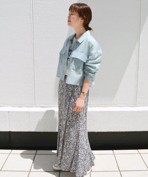 SHIPS（シップス）の「ダブルポケットシアーショートシャツ（シャツ/ブラウス・レディース・ライトブルー/オレンジ/ブラック・ONE SIZE）」の22枚目の写真