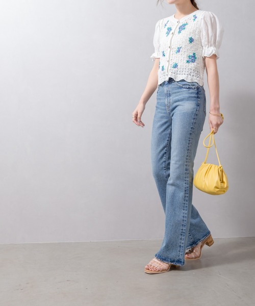 SpRay(スプレイ)の「刺繍クロシェドッキングTOPS(シャツ/ブラウス・レディース・ベージュ/オフホワイト・FREE)」の5枚目の写真