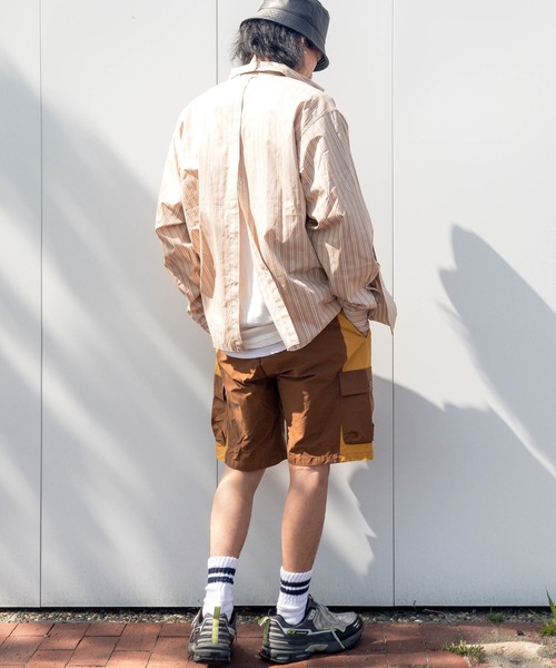 ROOP TOKYO by Hayato(ループトウキョウバイハヤト)の「ROOPTOKYO by Hayato Back Button Stripe Shirts ストライプシャツ レギュラーカラー(シャツ/ブラウス・メンズ・ベージュ/サックスブルー・M/L)」の10枚目の写真