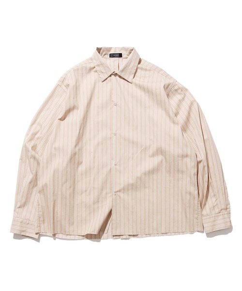 ROOP TOKYO by Hayato(ループトウキョウバイハヤト)の「ROOPTOKYO by Hayato Back Button Stripe Shirts ストライプシャツ レギュラーカラー(シャツ/ブラウス・メンズ・ベージュ/サックスブルー・M/L)」の17枚目の写真