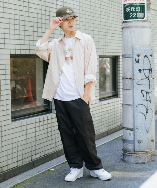 ROOP TOKYO by Hayato(ループトウキョウバイハヤト)の「ROOPTOKYO by Hayato Back Button Stripe Shirts ストライプシャツ レギュラーカラー(シャツ/ブラウス・メンズ・ベージュ/サックスブルー・M/L)」の20枚目の写真