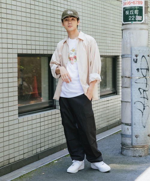 ROOP TOKYO by Hayato(ループトウキョウバイハヤト)の「ROOPTOKYO by Hayato Back Button Stripe Shirts ストライプシャツ レギュラーカラー(シャツ/ブラウス・メンズ・ベージュ/サックスブルー・M/L)」の21枚目の写真