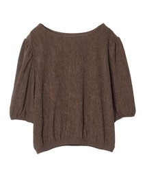 Re:EDIT | [飯豊まりえさん着用]楊柳ライクボリュームスリーブクロップドトップス(Tシャツ/カットソー)