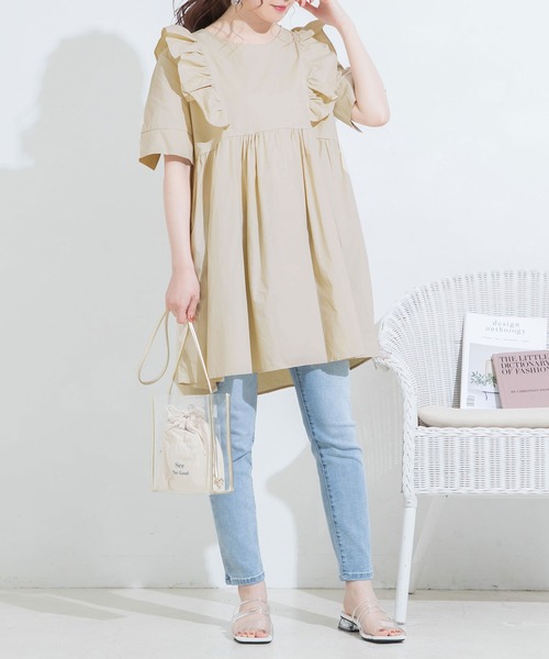 Newlyme（ニューリーミー）の「バックリボンミニワンピース（ワンピース・レディース・ホワイト/ブラック/ブラック×ブラック/ベージュ・FREE）」の21枚目の写真