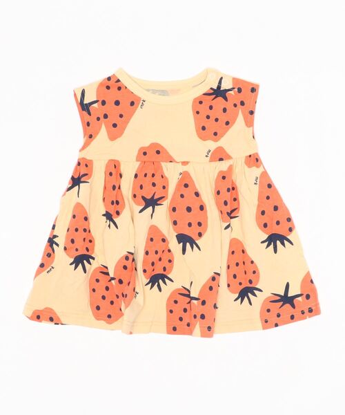 maarook(マルーク)の「天竺いちごワンピース(ワンピース・キッズ・オレンジ・80cm/90cm/110cm/100cm/120cm/130cm/140cm/150cm)」の6枚目の写真