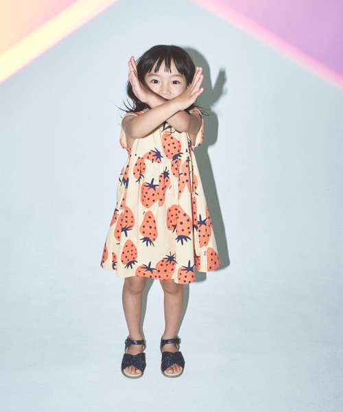 maarook(マルーク)の「天竺いちごワンピース(ワンピース・キッズ・オレンジ・80cm/90cm/110cm/100cm/120cm/130cm/140cm/150cm)」の5枚目の写真