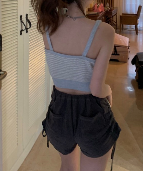 MANGROVE（マングローブ）の「ハウンドトゥース　サマーニットキャミソール（キャミソール・レディース・ブラック/グレー/グリーン・FREE）」の18枚目の写真