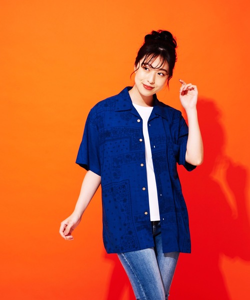 JEANS MATE(ジーンズメイト)の「接触冷感 レーヨン総柄プリント オープンカラー(開襟) シャツ(シャツ/ブラウス・メンズ・その他2/その他1/その他5/その他6/その他7/その他3/その他4・X-LARGE/LARGE/MEDIUM/XX-LARGE)」の18枚目の写真