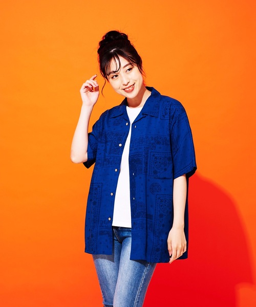JEANS MATE(ジーンズメイト)の「接触冷感 レーヨン総柄プリント オープンカラー(開襟) シャツ(シャツ/ブラウス・メンズ・その他2/その他1/その他5/その他6/その他7/その他3/その他4・X-LARGE/LARGE/MEDIUM/XX-LARGE)」の17枚目の写真