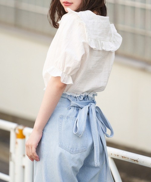 OLIVE des OLIVE(オリーブデオリーブ)の「セーラーカラーブラウス(シャツ/ブラウス・レディース・ブラック/オフホワイト/ミント・FREE)」の6枚目の写真