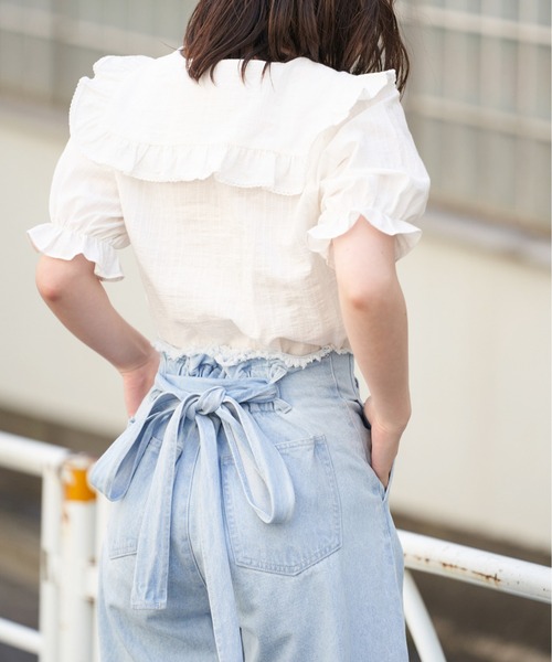 OLIVE des OLIVE(オリーブデオリーブ)の「セーラーカラーブラウス(シャツ/ブラウス・レディース・ブラック/オフホワイト/ミント・FREE)」の7枚目の写真