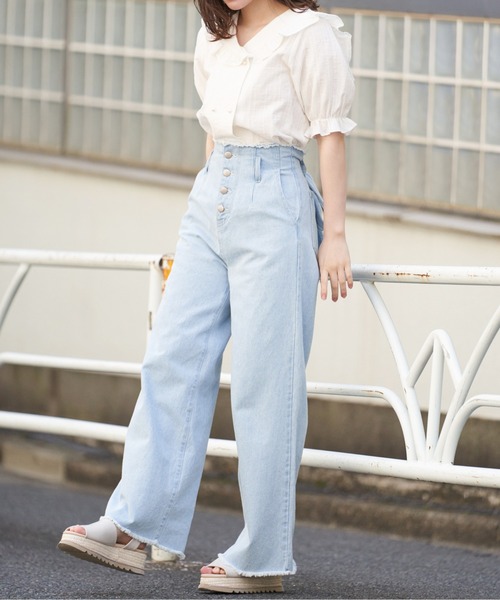 OLIVE des OLIVE(オリーブデオリーブ)の「セーラーカラーブラウス(シャツ/ブラウス・レディース・ブラック/オフホワイト/ミント・FREE)」の8枚目の写真