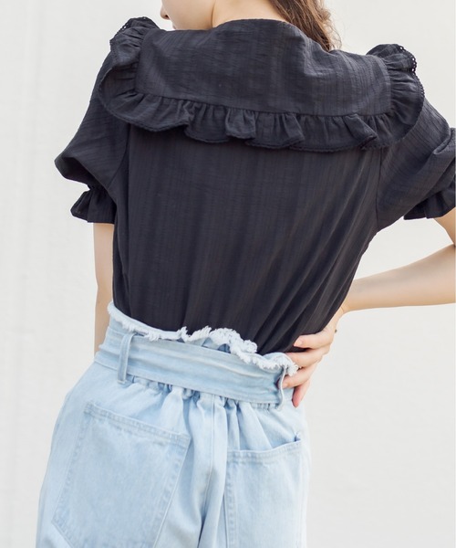 OLIVE des OLIVE(オリーブデオリーブ)の「セーラーカラーブラウス(シャツ/ブラウス・レディース・ブラック/オフホワイト/ミント・FREE)」の15枚目の写真