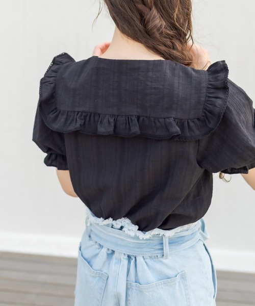 OLIVE des OLIVE(オリーブデオリーブ)の「セーラーカラーブラウス(シャツ/ブラウス・レディース・ブラック/オフホワイト/ミント・FREE)」の16枚目の写真