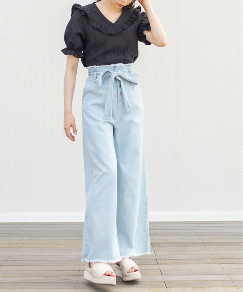 OLIVE des OLIVE(オリーブデオリーブ)の「セーラーカラーブラウス(シャツ/ブラウス・レディース・ブラック/オフホワイト/ミント・FREE)」の17枚目の写真