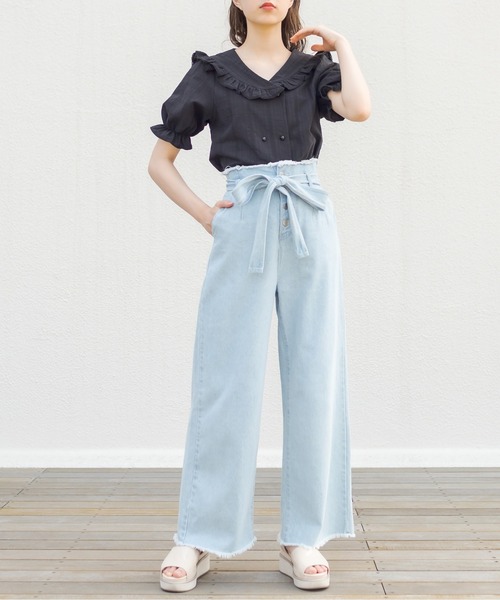 OLIVE des OLIVE(オリーブデオリーブ)の「セーラーカラーブラウス(シャツ/ブラウス・レディース・ブラック/オフホワイト/ミント・FREE)」の20枚目の写真