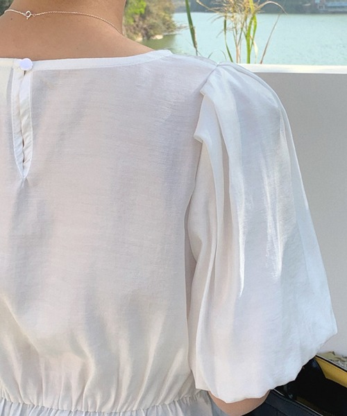DAY CLOSET(デイ クローゼット)の「レディース ぽわん袖ペプラムブラウス(シャツ/ブラウス・レディース・ホワイト/ブラック/イエロー・ONE SIZE)」の7枚目の写真