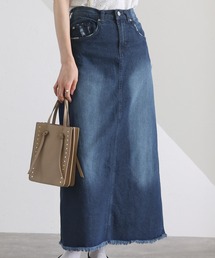 ElegChic（エレグシック）の「デニムフリンジロングスカート（デニムスカート）」