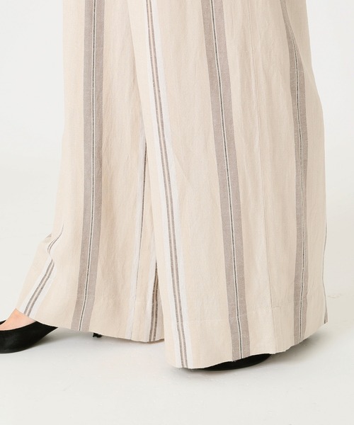 JOURNAL STANDARD relume（ジャーナルスタンダード　レリューム）の「リネンレーヨンランダムストライプタックパンツ◆（その他パンツ・レディース・ベージュ/ブラウン・38/36）」の5枚目の写真