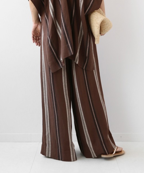JOURNAL STANDARD relume（ジャーナルスタンダード　レリューム）の「リネンレーヨンランダムストライプタックパンツ◆（その他パンツ・レディース・ベージュ/ブラウン・38/36）」の16枚目の写真