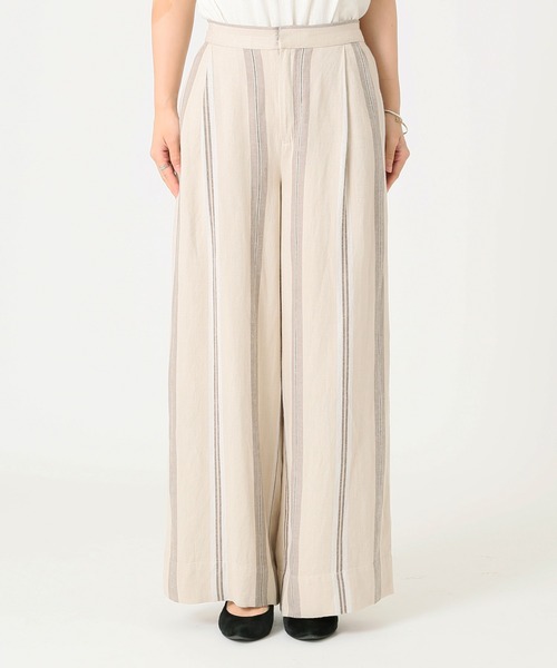 JOURNAL STANDARD relume（ジャーナルスタンダード　レリューム）の「リネンレーヨンランダムストライプタックパンツ◆（その他パンツ・レディース・ベージュ/ブラウン・38/36）」の17枚目の写真