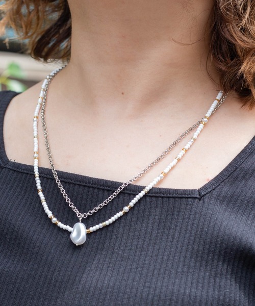 WEGO(ウィゴー)の「WEGO/【2点セット】ビーズモチーフセットネックレス(ネックレス・レディース・その他1/その他2/その他4・FREE)」の2枚目の写真