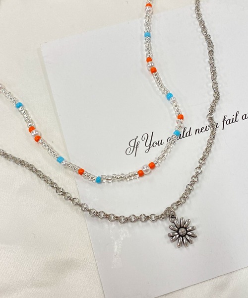 WEGO(ウィゴー)の「WEGO/【2点セット】ビーズモチーフセットネックレス(ネックレス・レディース・その他1/その他2/その他4・FREE)」の3枚目の写真